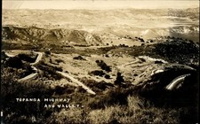 RPPC California Topanga Highway and Valley CA Real Photo Postcard AZO