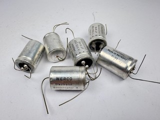 6x Werco Condensador Electrolito 8 8uf 450/550V Radio Audio HiFi Componente