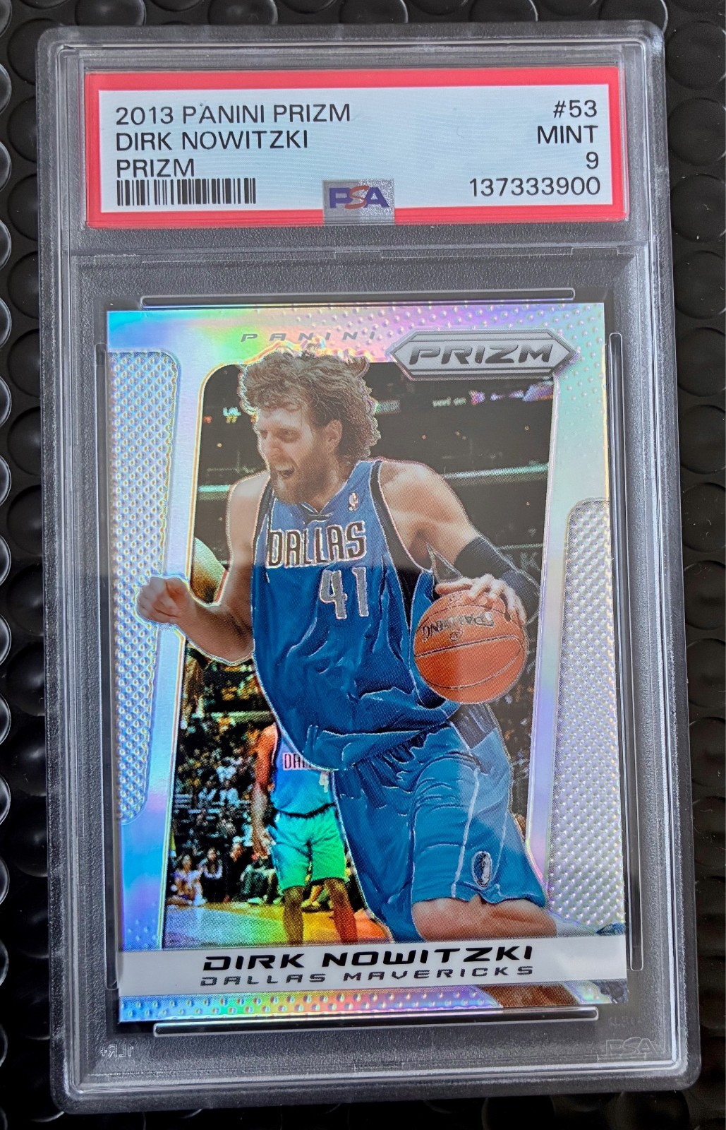 2013-14 Panini Prizm DIRK NOWITZKI Silver 53 PSA 9 *Low Pop w/ DIRK BEARD