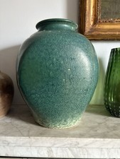 Beautiful French Green Ceramic Vase