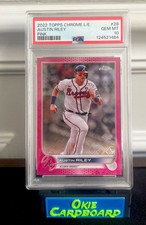 2022 Topps Chrome Logofractor Edition - Austin Riley #28 Pink Refractor /199