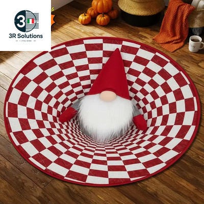 Weihnachtsgeschenke Teppich Rund Optik Teppich Rund 3D für Weihnachtskamin 