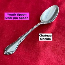 Oneida CHATEAU Youth 5:00 PM Spoon 5 1/8" Stainless Steel Flatware