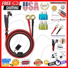 10AWG 2FT Charger Cable, SAE to O Ring Terminal Quick Disconnect Harness, 2 P...