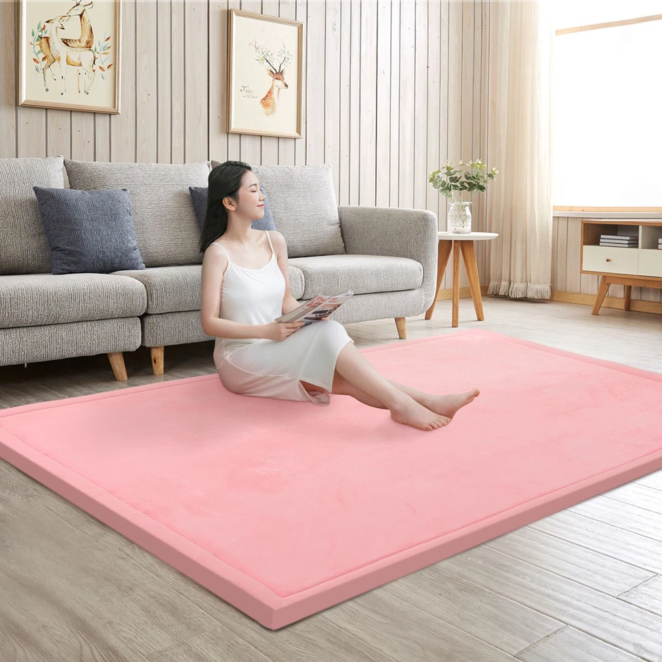 Коврик для детских игр 59x79 толстый 1,3 дюйма из пеноматериала с эффектом памяти мягкий коврик для ползания на часть комнаты - Изображение 2 из 4