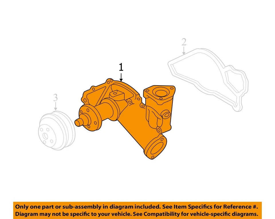Bomba de refrigerante de agua reconstruible 7,3 L 8-445 diésel para camioneta Ford E350 98-03 762658 Foto 3 de 4