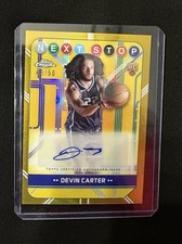 2024-25 Topps Chrome Devin Carter Next Stop Signatures RC GOLD Refractor /50