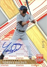 2019 Elite Extra Edition Autographs Status Die Cut Red #63 Yordys Valdes Auto/75