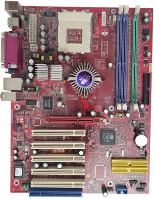 MSI MS-6570 V1 K7N2G, Socket 462 DDR, w/2 512mb Kingston Mem & Fan w/heatsink