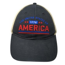 The United States Of America 1776 Snapback Trucker Hat Black One Size