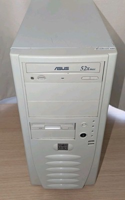 Vntg Beige Desktop Tower Antec Case P4GE-V Win XP Celeron 1.7Ghz 2 HDDs Working!