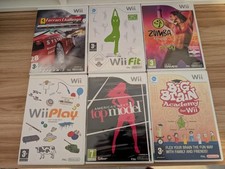Bundle Of 6 Nintendo Wii Games - 1 Sealed! Fit Play Ferrari Zumba More!