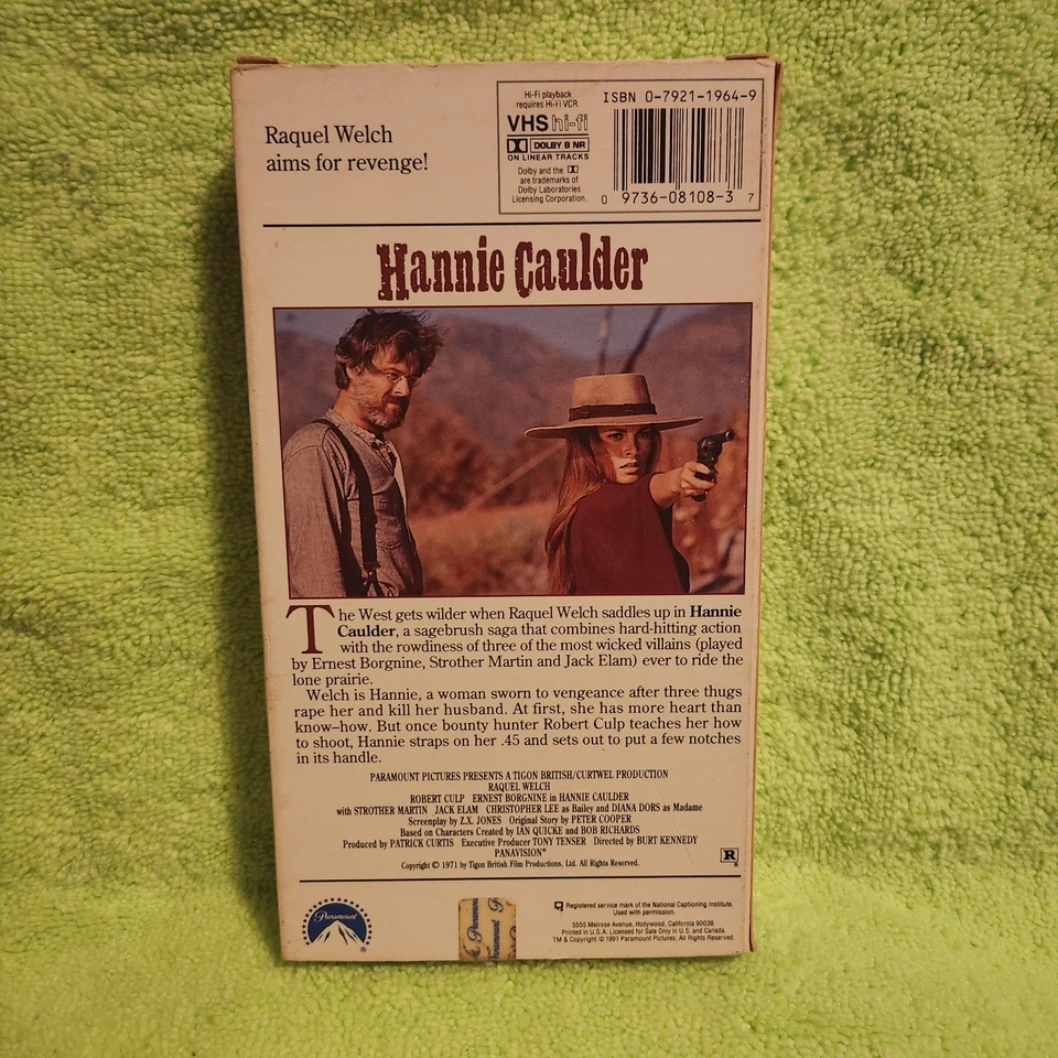 Hannie Caulder (VHS, 1991)  Paramount Raquel Welch Spaghetti Western  - Image 2 of 3