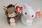 Ty Beanie Baby Cat Plush Lot 2 w/ Tag Year Errors No Stamp Pounce Flip Vintage