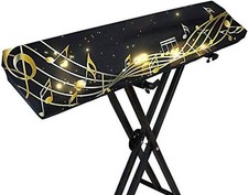 Piano Keyboard Dust Cover,61/88 Key Keyboard Cover with Adjustable Stretchabl...
