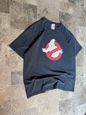 Vintage 90s Retro Black Ghostbusters Promo Casual Graphic Tee