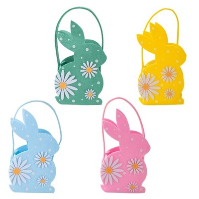 Pack Of 2 3D Easter Rabbit Bags Creative Storage Container For Candy And Gifts