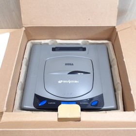 SEGA SATURN Gray console & Virtua Gun with Box, 5 Games & 1 controller Japanese