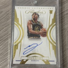 2021-22 Panini Flawless Rookie Autographs Moses Moody #FRA-MMO Gold /10 (AU, RC)