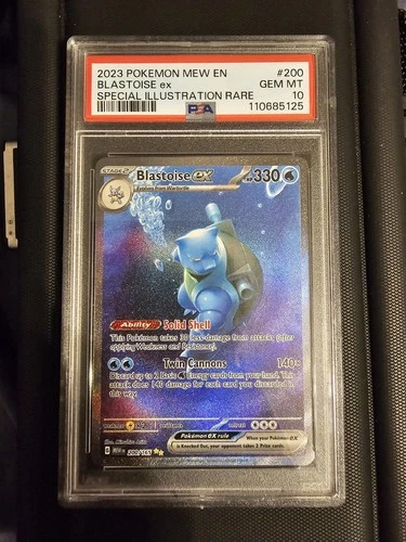 2023 POKEMON MEW EN-151 SIR #200 BLASTOISE EX PSA 10