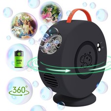Bubble Machine for Kids Toddlers, 90 360 Rotatable Automatic Bubble