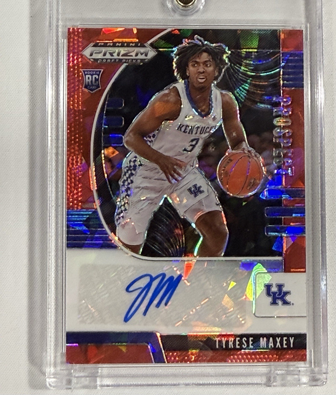 2020 TYRESE MAXEY Panini Prizm Draft Picks Prospect Rookie Auto Kentucky