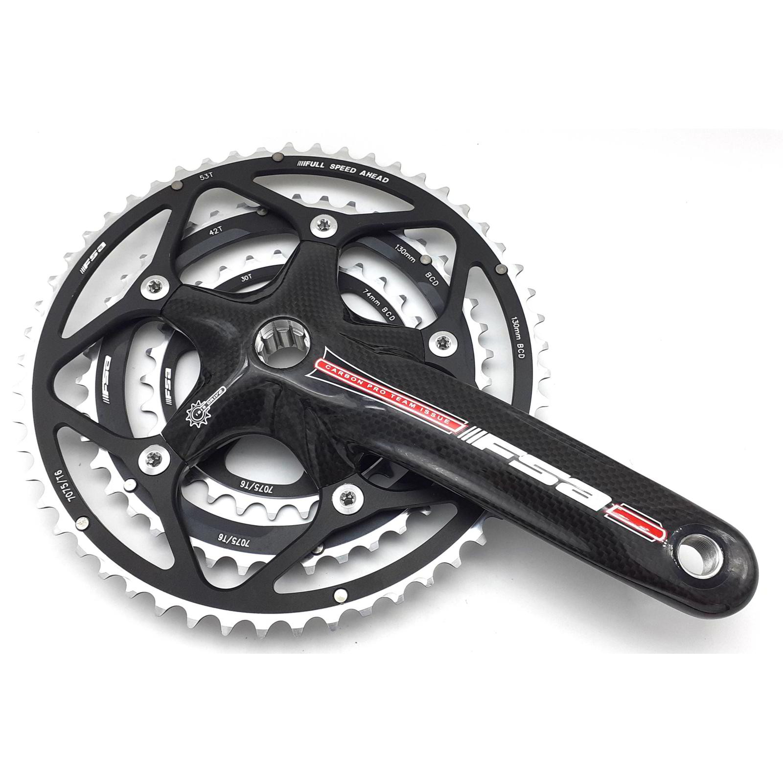 FSA Carbon Pro Team Issue Triple 10 Speed 170mm ISIS Crankset