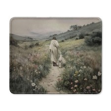 DEQSX Vintage Jesus and Lamb Christian Mouse Pad, Gifts for 14Child
