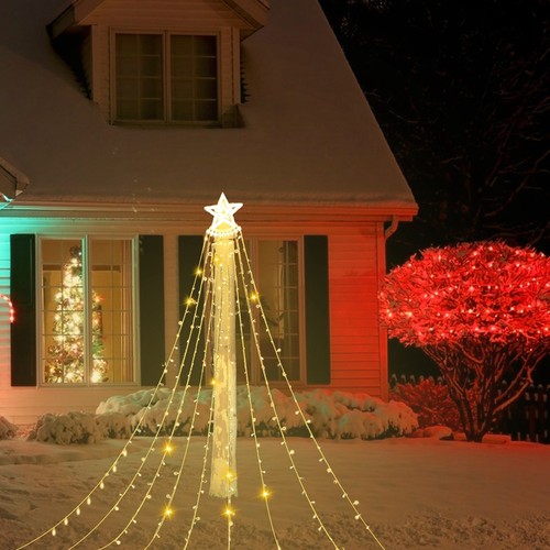 Waterfall Light LED String Light Decorative Outdoor Decor Outdoor Light FI - Picture 2 of 16