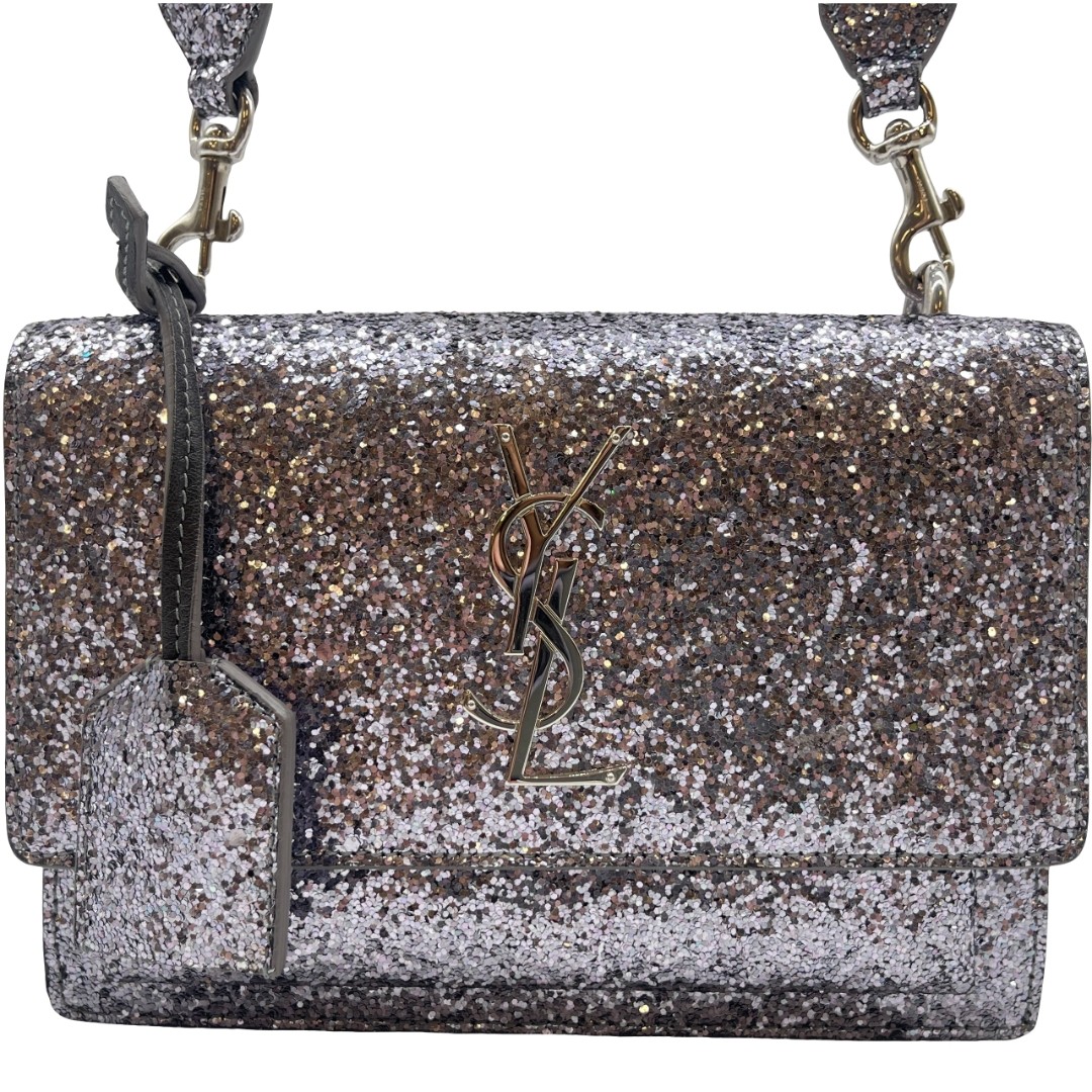 Borsa a tracolla originale YSL SAINT LAURENT piccola tramonto PLB449454 glitter #36636758