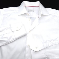 ETON Dress Shirt Mens -16 32/33- Slim White Twill Spread Collar -Button Formal