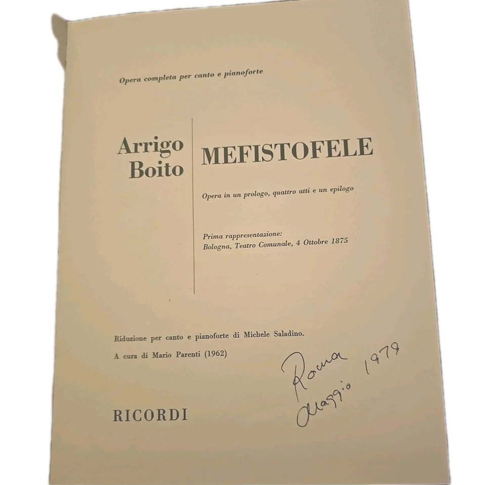 Mefistofele by Arrigo Boito.  Song And Piano - Image 3 of 3