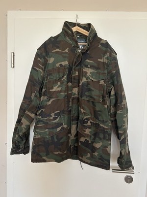 Brandit Army Jacke Herren Camouflage M65 Feldjacke Tarnjacke Kapuze Gr M
