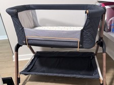 3 in 1 Baby Bassinet, Rocking Bassinets with Comfy Mattress and Wheels,...