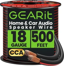 ✅ 18AWG Speaker Wire, GearIT Pro Series 18 Gauge Speaker Wire Cable (500 Feet /