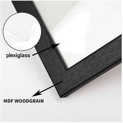 Elegant Black Wall Tabletop Frames - 8.5x11, 7 Pack