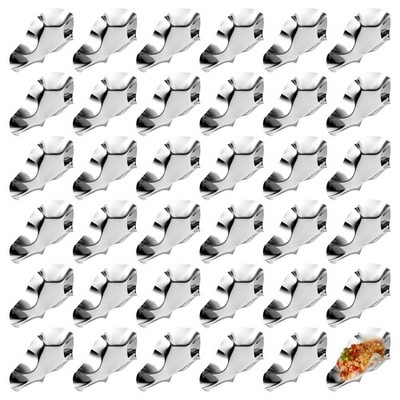 Stainless Steel Oyster Shells 36 PCS Reusable Grill Pan For Clam Scallops