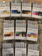 HUGE LOT of COPIC SKETCH ALCOHOL INK MARKER SETS IN EVERY COLOR GROUP AVAILABLE