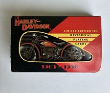 Harley-Davidson Historical Playing Cards Tin Set 1903-1950 Limited 2 Decks NEW