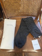 Mens Authentic Valentino Long Socks Dark Grey S/M