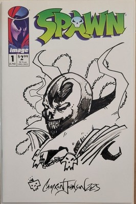 Spawn: 30th Anniversary Edition #1 - Camron Johnson Sketch & Signed w/COA - NM