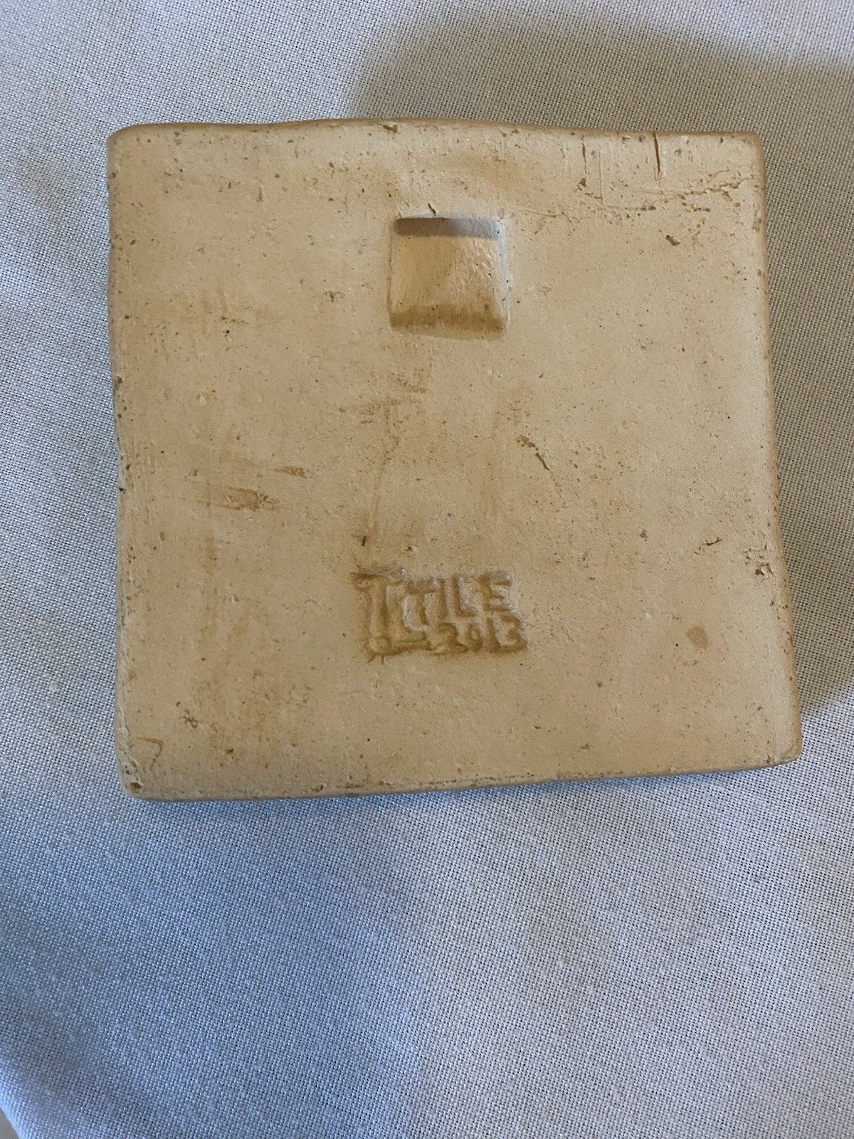 Whistling Frog & TL Tile Handmade Tile Art Nuthatch And Scottish Pine Perfect!!