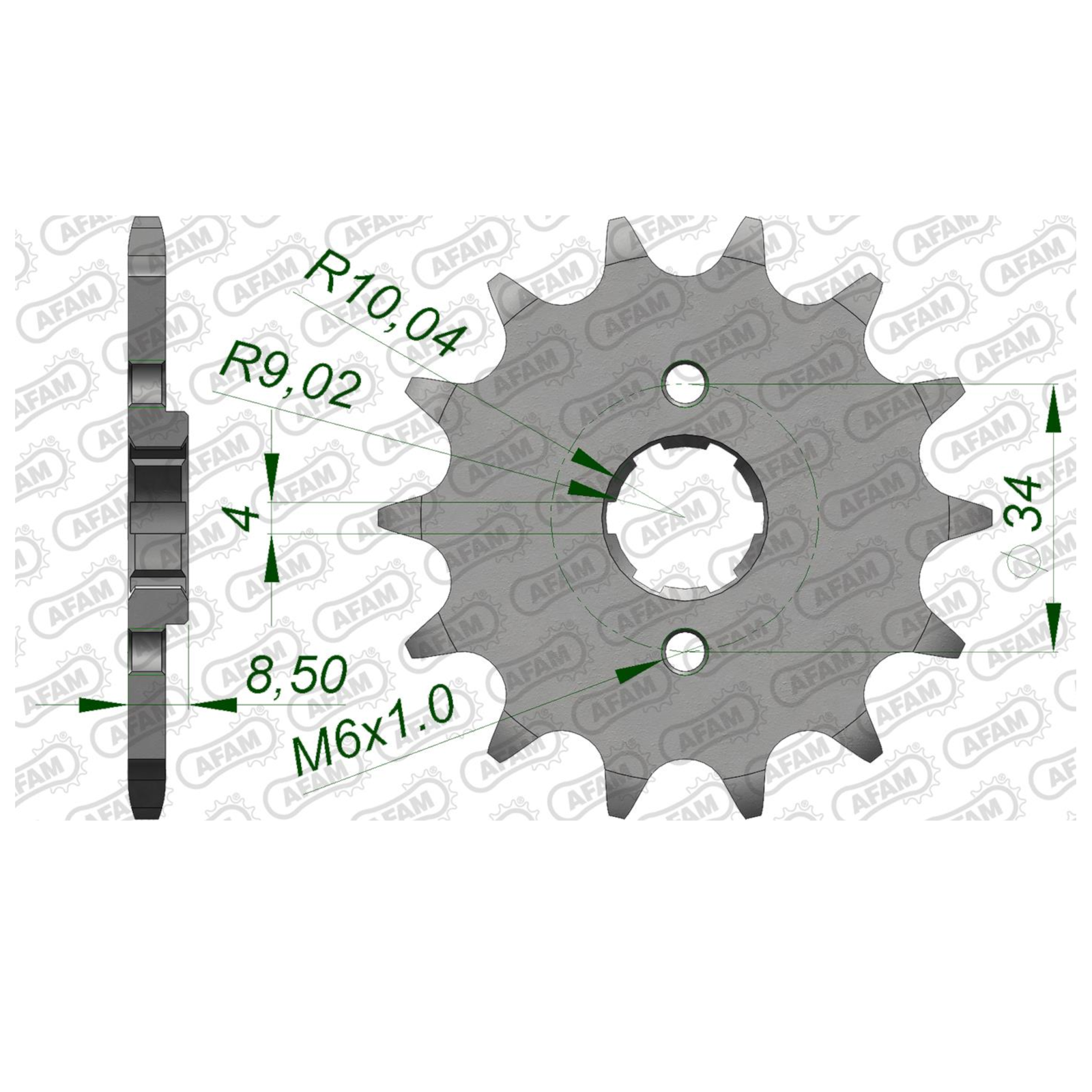 Sprocket for BAROSSA 250 Quarterback 2003-2005 14T Front AFAM