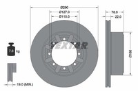 2 X Bremsscheibe Textar 92322303 FüR Nissan Cabstar