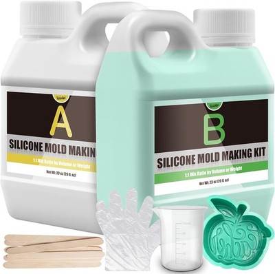 Silicone Molds Making Kit - 46oz Liquid Silicone Rubber for DIY Mold Making