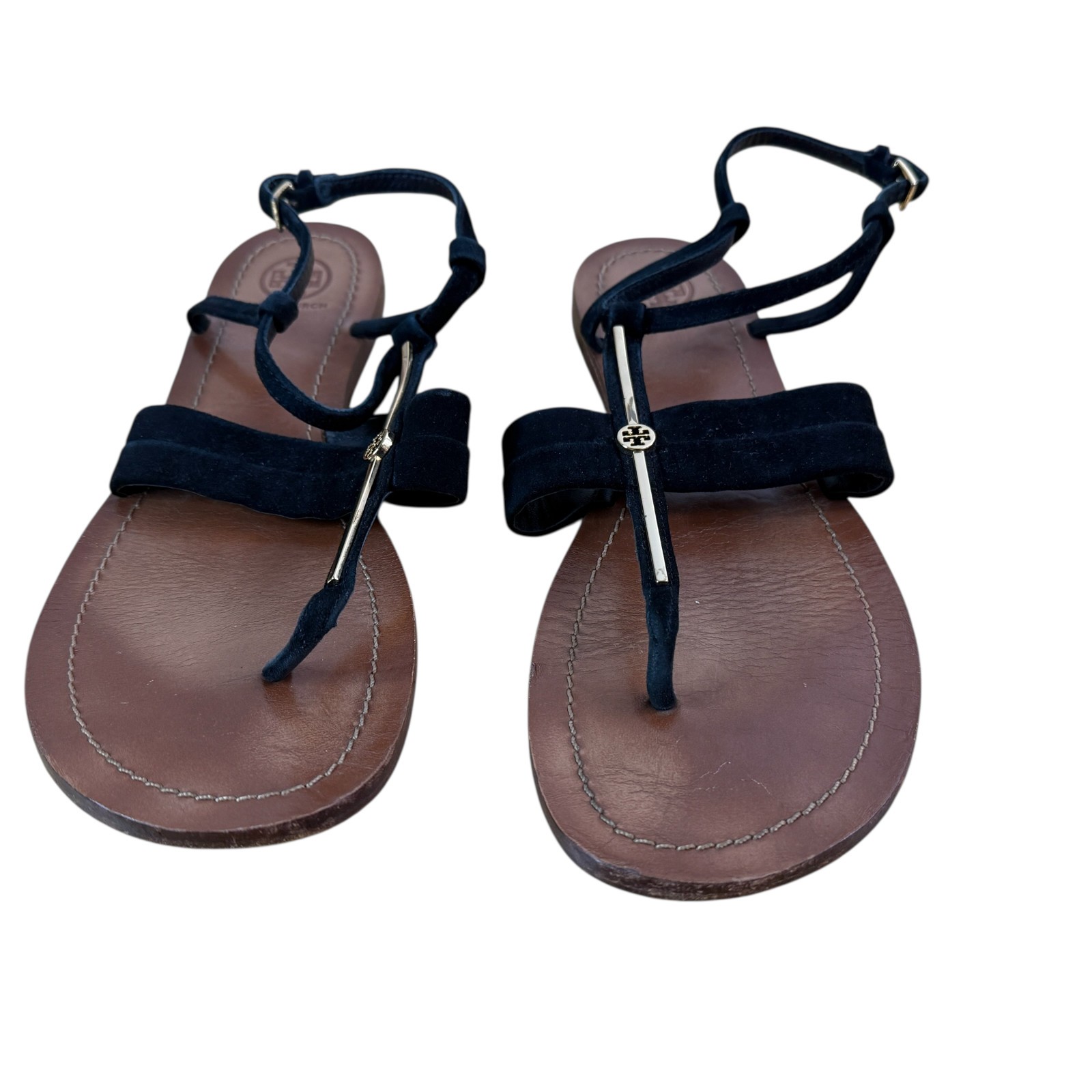 Tory Burch  Women's Flat Thong Jelly Sandals Black US 10 M thumbnail 3