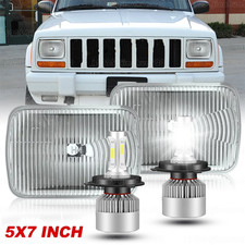 Fit Jeep Cherokee Xj 1984-2001 Pair X7 7x6 Led Headlights Sealed Highlow Fit Jeep Cherokee Xj 1984-2001 Pair X7 7x6 Led Headlights Sealed Highlow