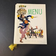 Vintage 1950s Alcoa Steamship Menu John Canoe Jamaica Bingham Art Cruise