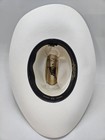 Larry Mahan Fur Felt  Real White Cowboy Hat, Men's Size 7  1/8