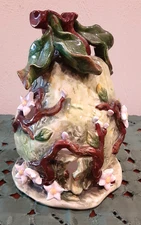 Pear Tea Light Votive Candle Holder Fairy House 6.5” Tall